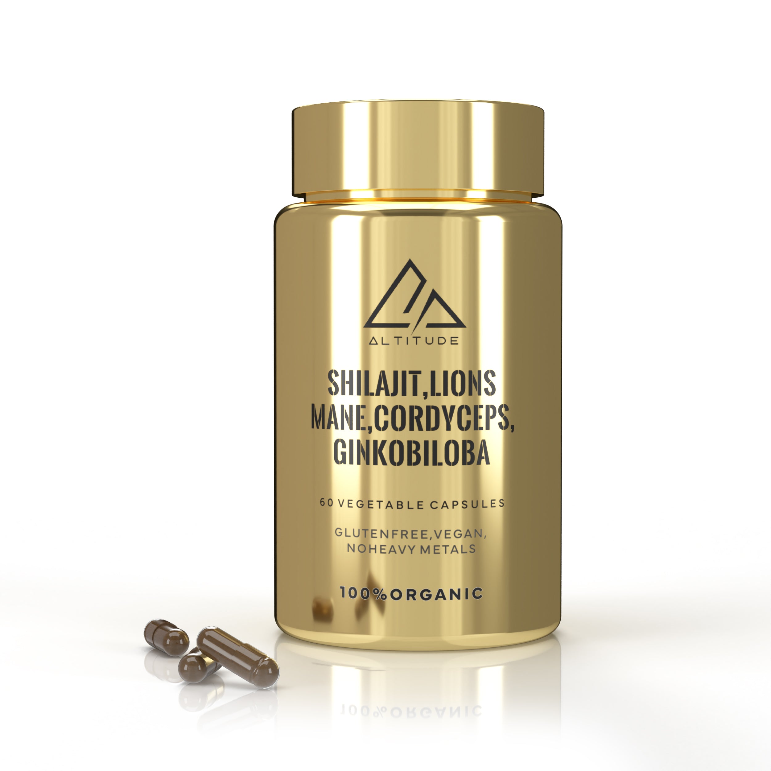 Shilajit, Lion’s Mane, Cordyceps, Ginkgo Biloba blend - 60 capsules