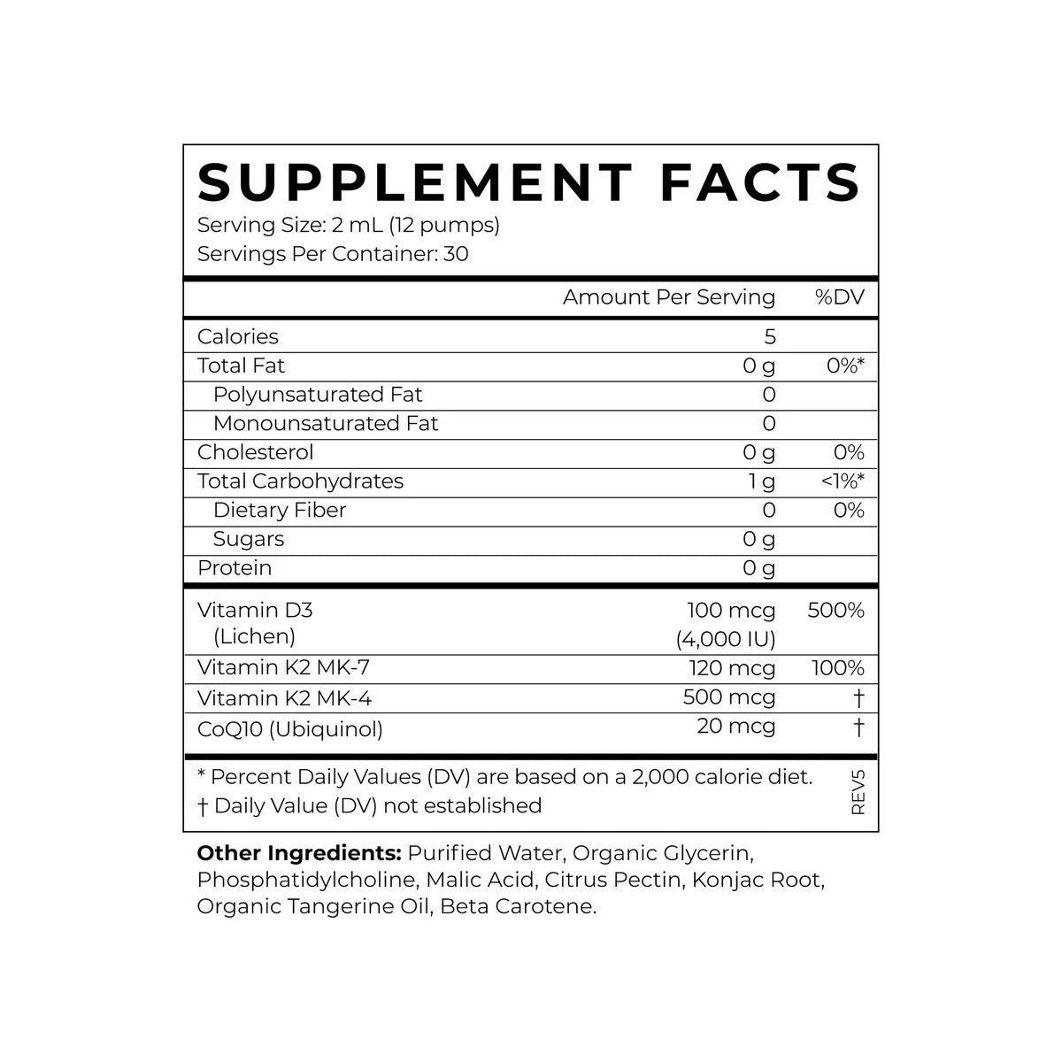 Liposomal Vitamin D3 + K2+ CoQ10 - 60ml - Tangerine flavor