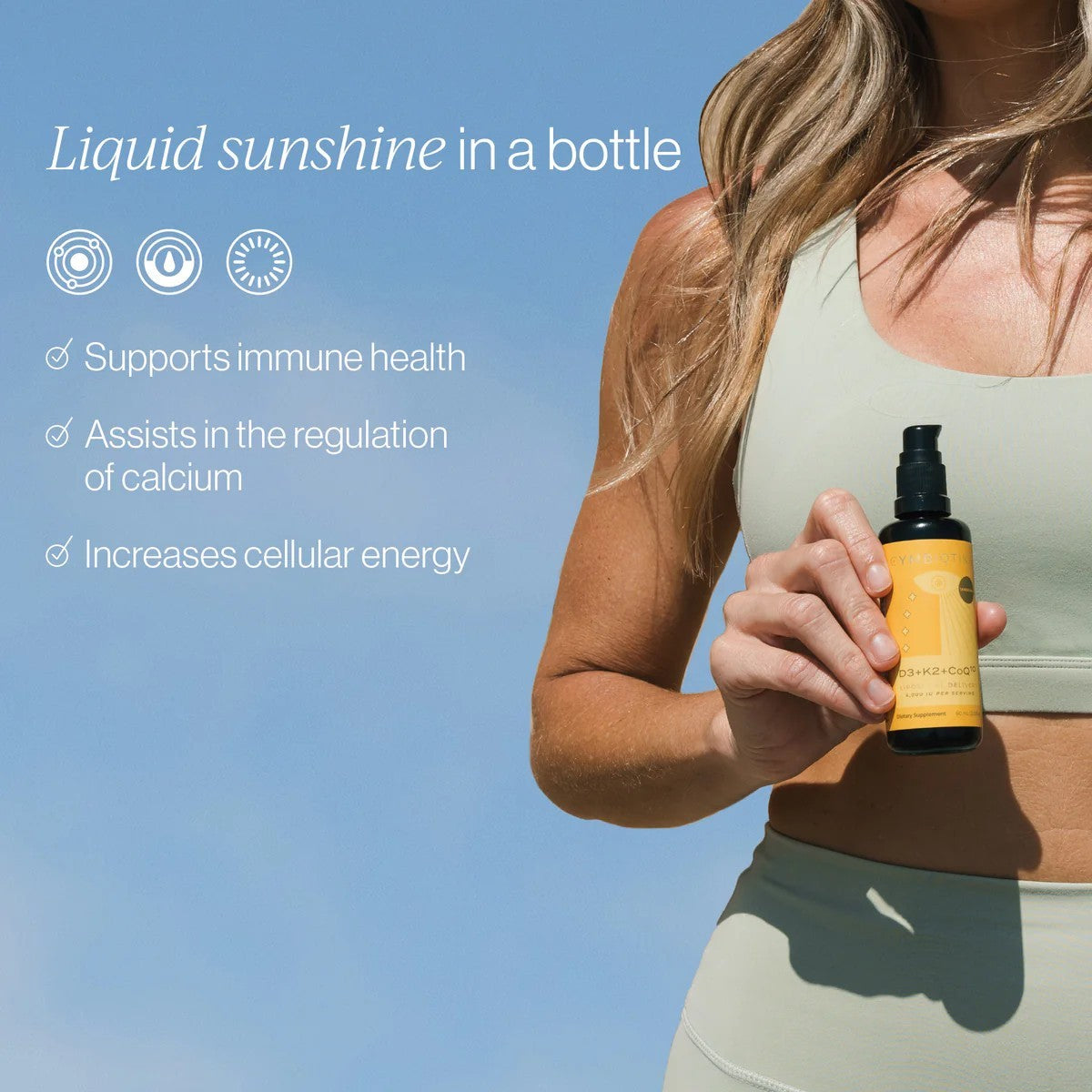 Liposomal Vitamin D3 + K2+ CoQ10 - 60ml - Tangerine flavor
