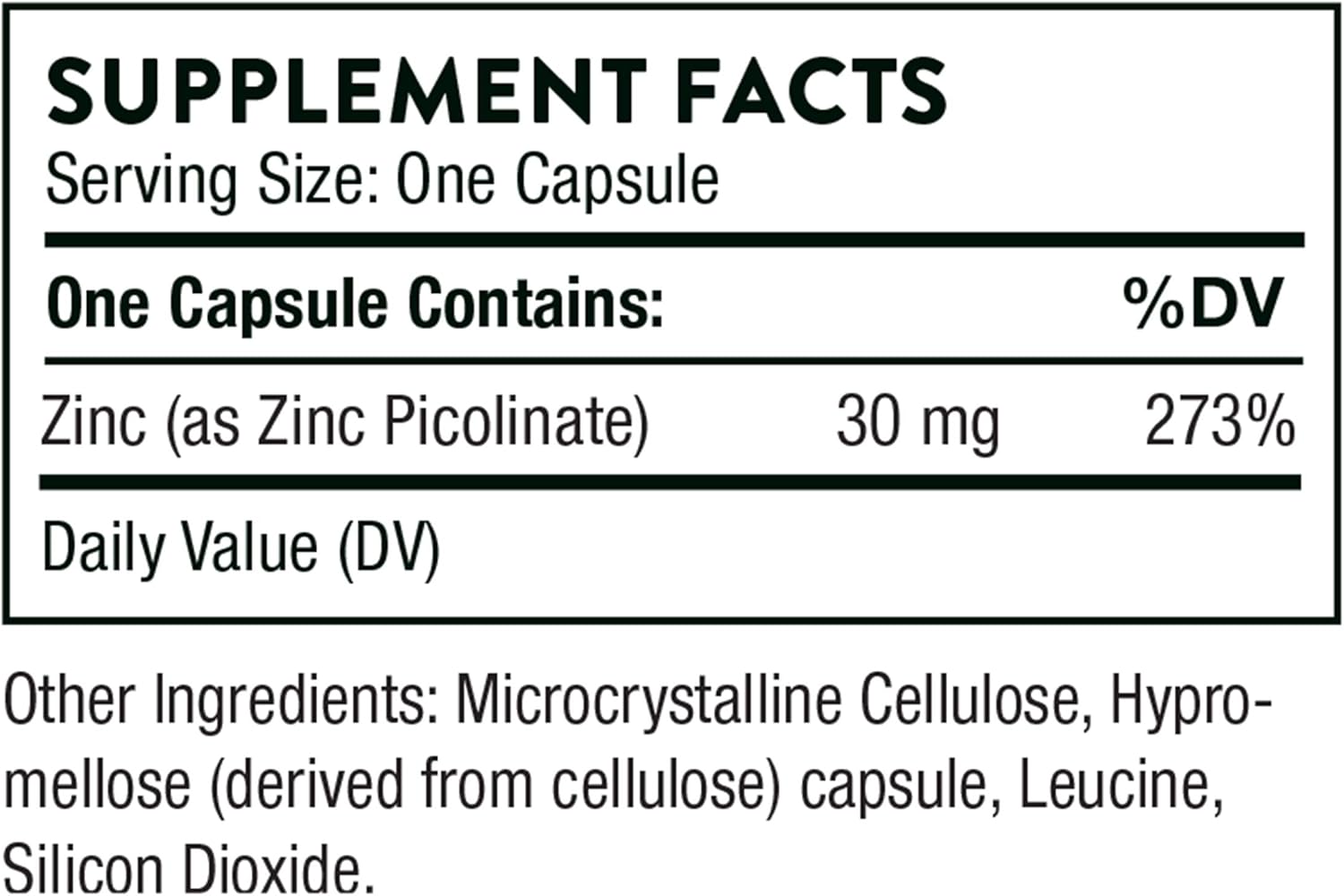 Zinc Picolinate 30 mg - 60 Caps