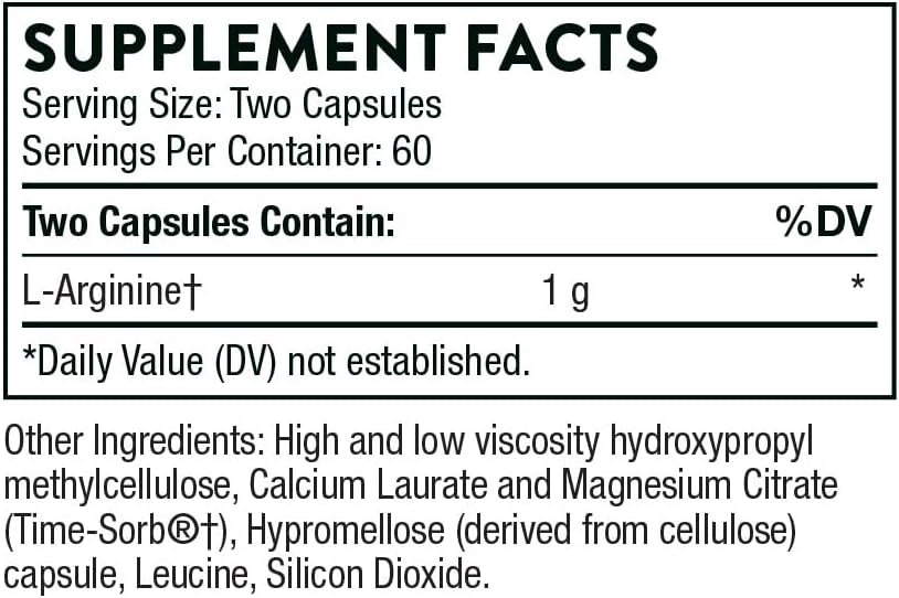 L-Arginine - Sustained Release - 120 Caps