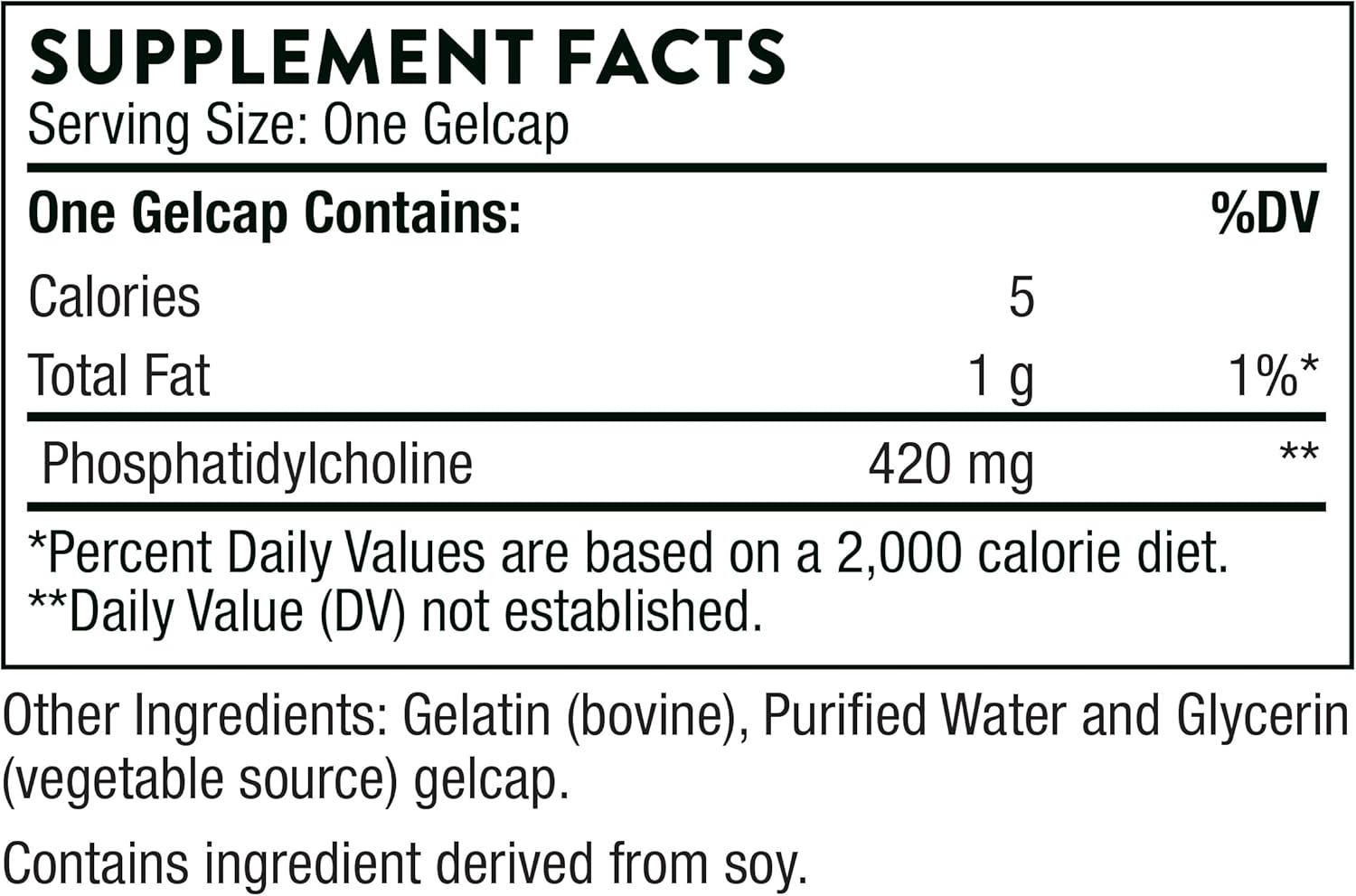 Phosphatidyl Choline - 60 Gelcaps