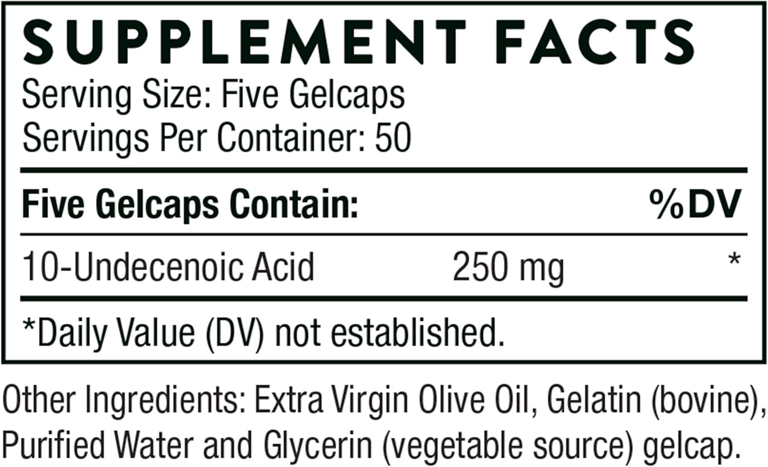 Undecylenic Acid - 250 Gelcaps