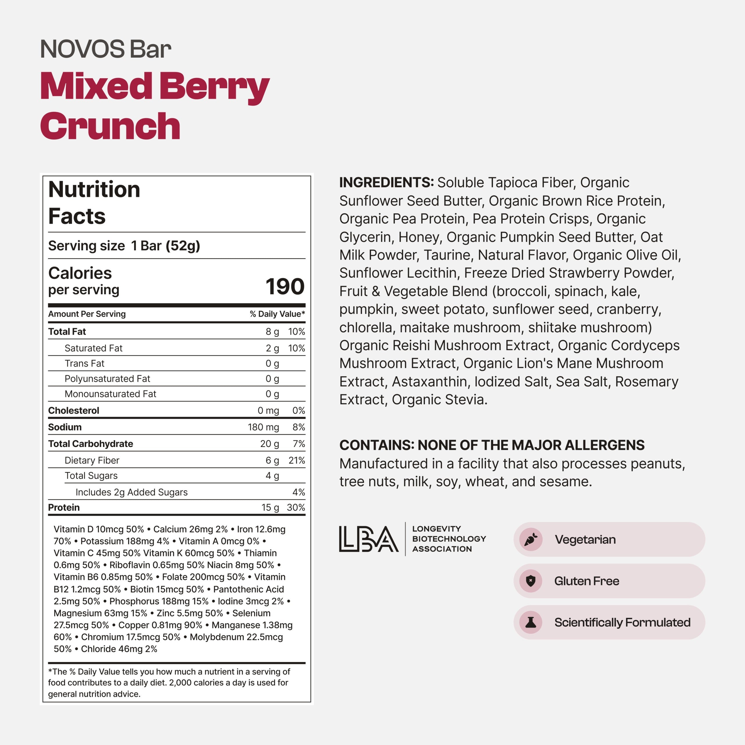 Longevity Nutrition Bars