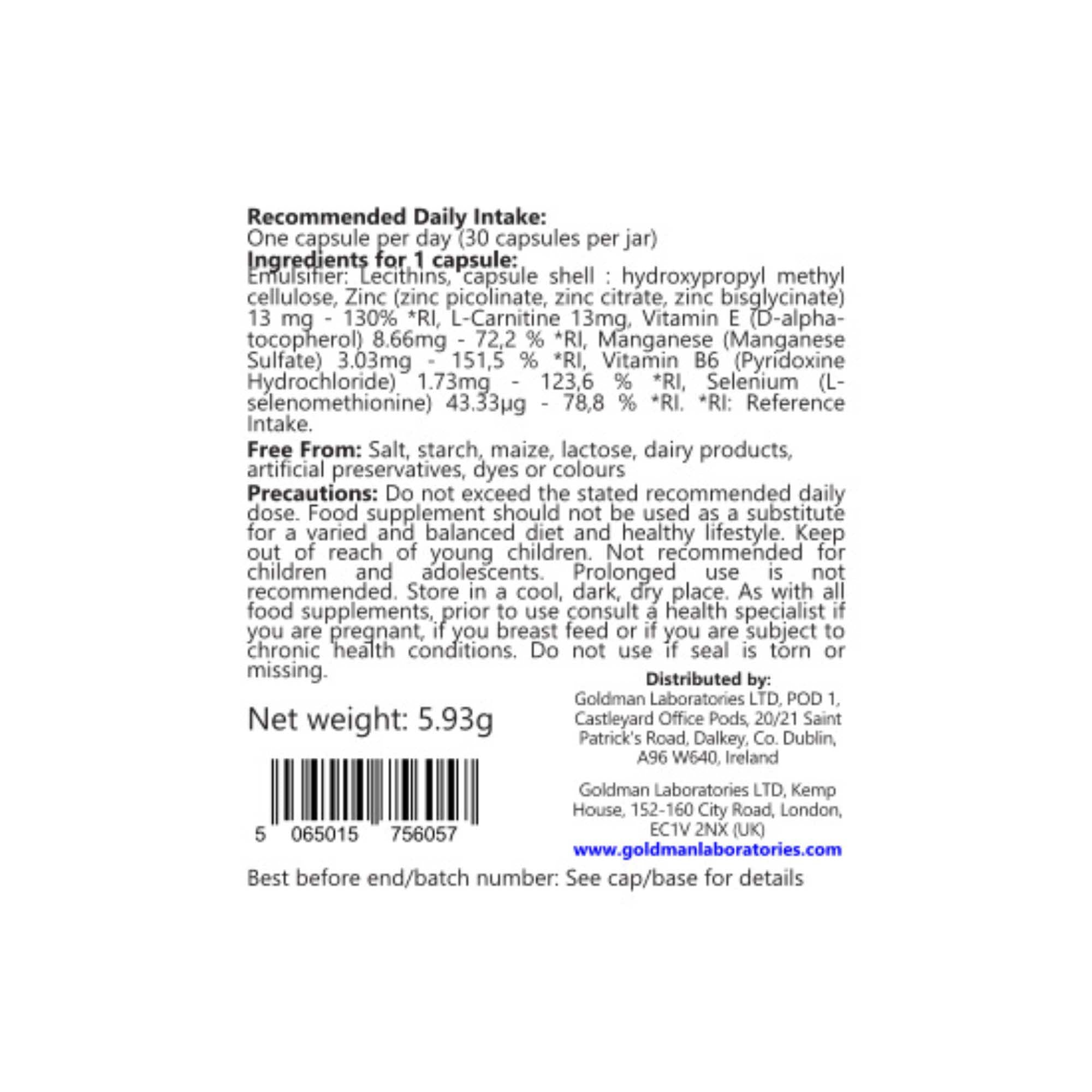 Liposomal Zinc blend - 30 Caps
