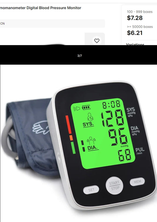 Electronic sphygmomanometer Digital Blood Pressure Monitor