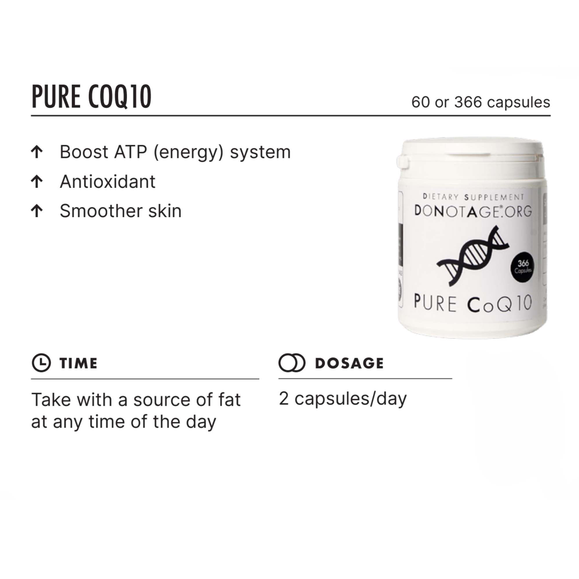 Pure CoQ10, 60 capsules