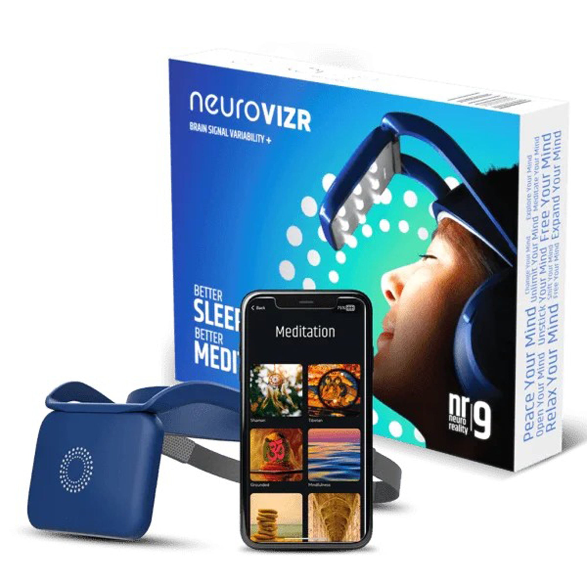 NeuroVIZR Headset & App: Enhance Relaxation, Focus, and Sleep