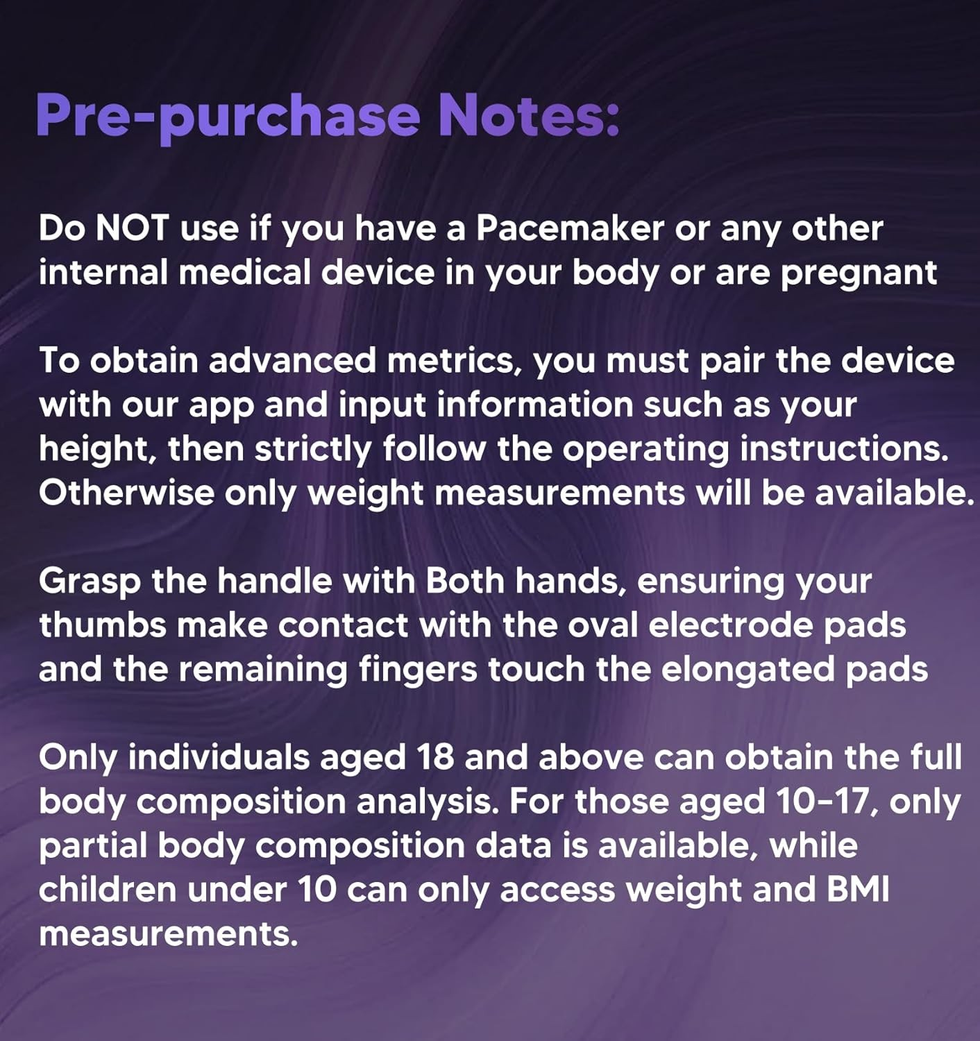 Smart 8 electrodes Body Fat Scale -BMI Analyzer