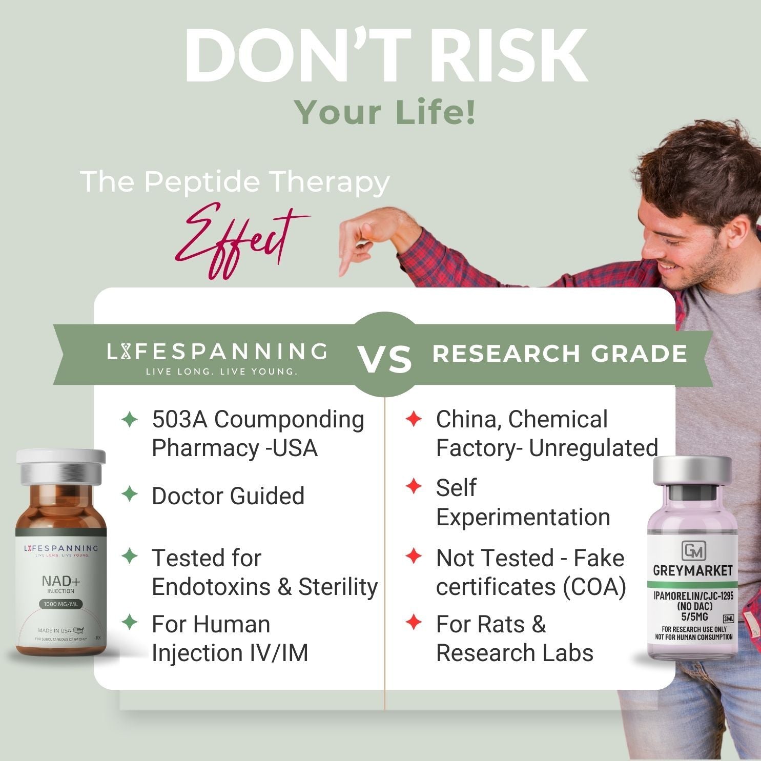 GHK-Cu/Epithalon Peptide 10mg/2mg/mL (5mL) - (1 month supply)