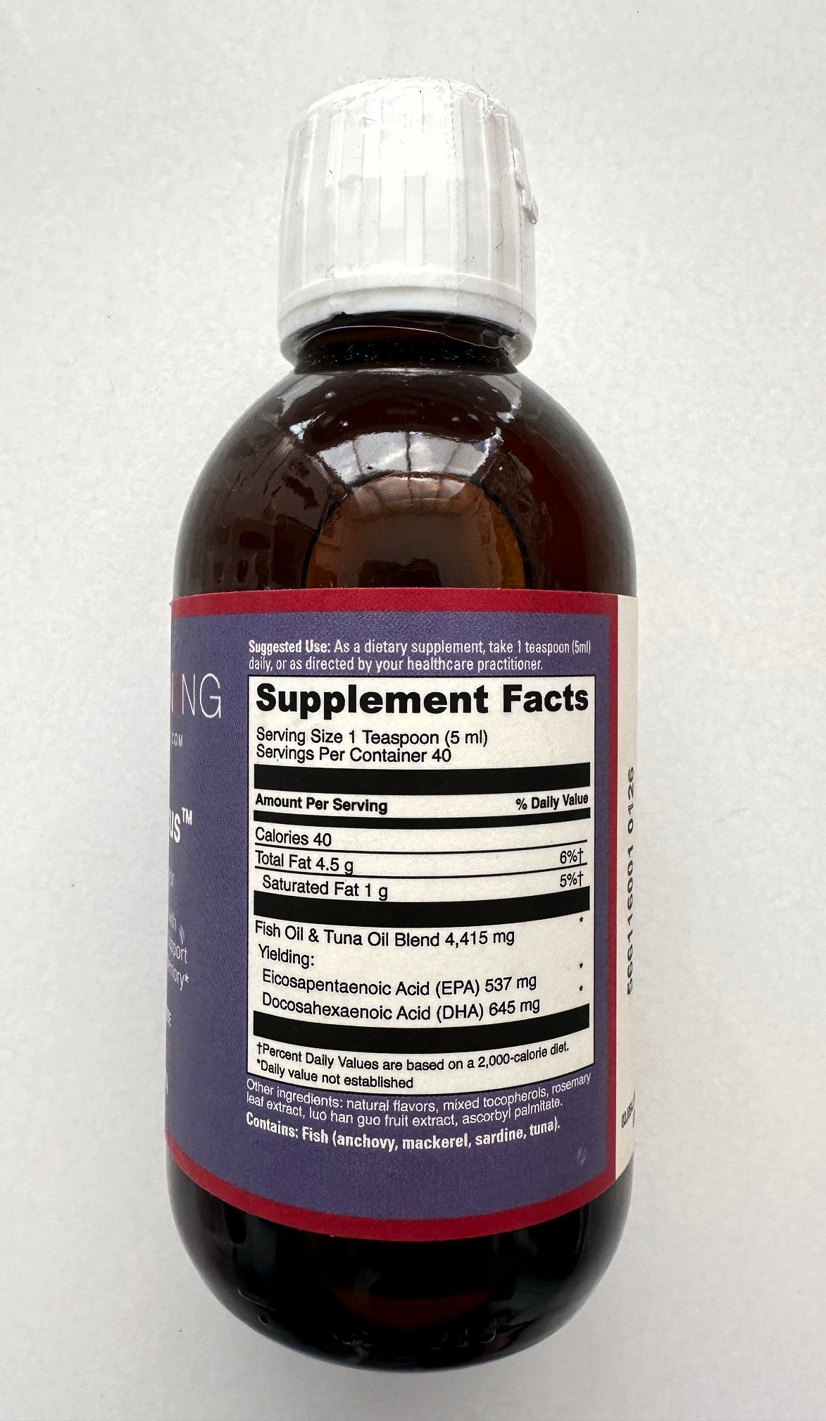 NeuroFocus - Fish Oil & Tuna Oil Blend - Orange Cherry Flavor - 200 ml