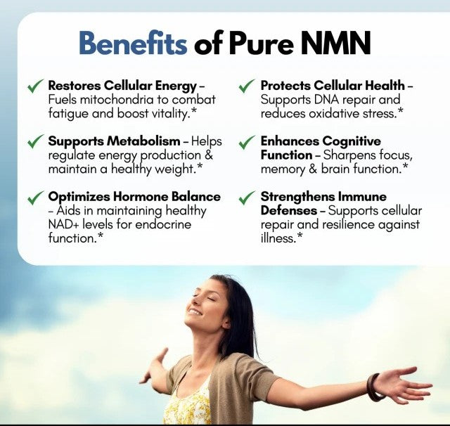 Pure NMN  500mg, 60 capsules