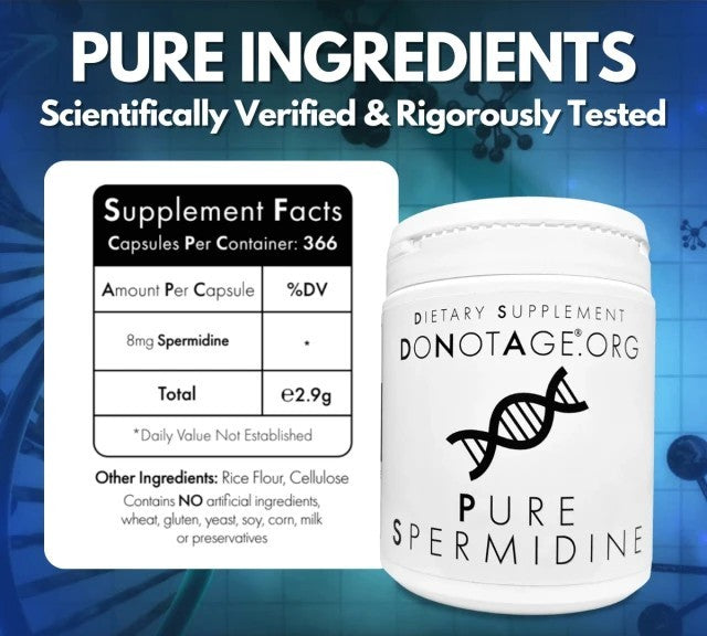 Pure Spermidine 8mg, 60 capsules