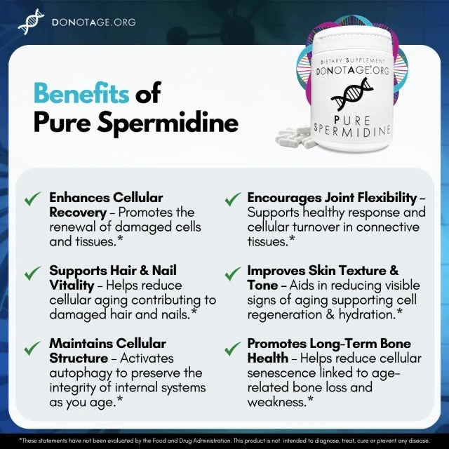 Pure Spermidine 8mg, 60 capsules