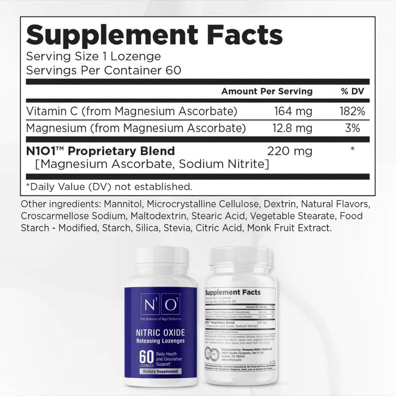 N1O1 Nitric Oxide  - 60 Release Lozenges