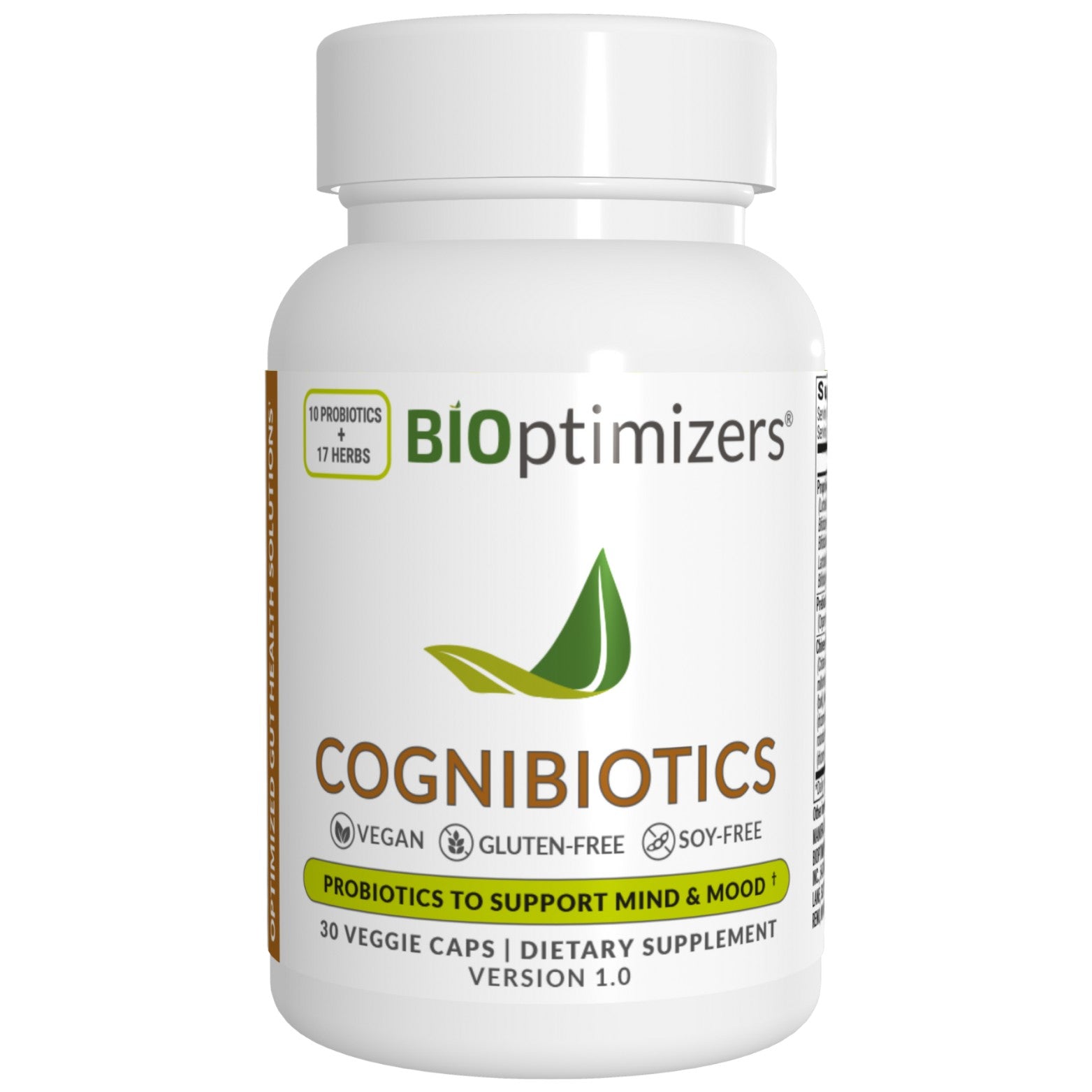 BiOptimizers CogniBiotics Probiotic Supplement for Mood, Memory, and ...