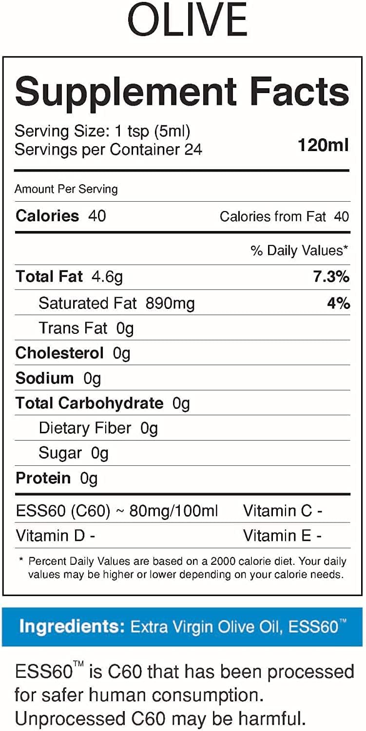ESS60 in Olive Oil Extra Virgin Organic, 120 ml bottle