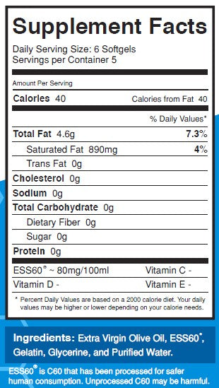 ESS60 in Olive Oil, 180 softgel capsules