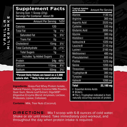 Isolate - Vanilla milkshake flavor