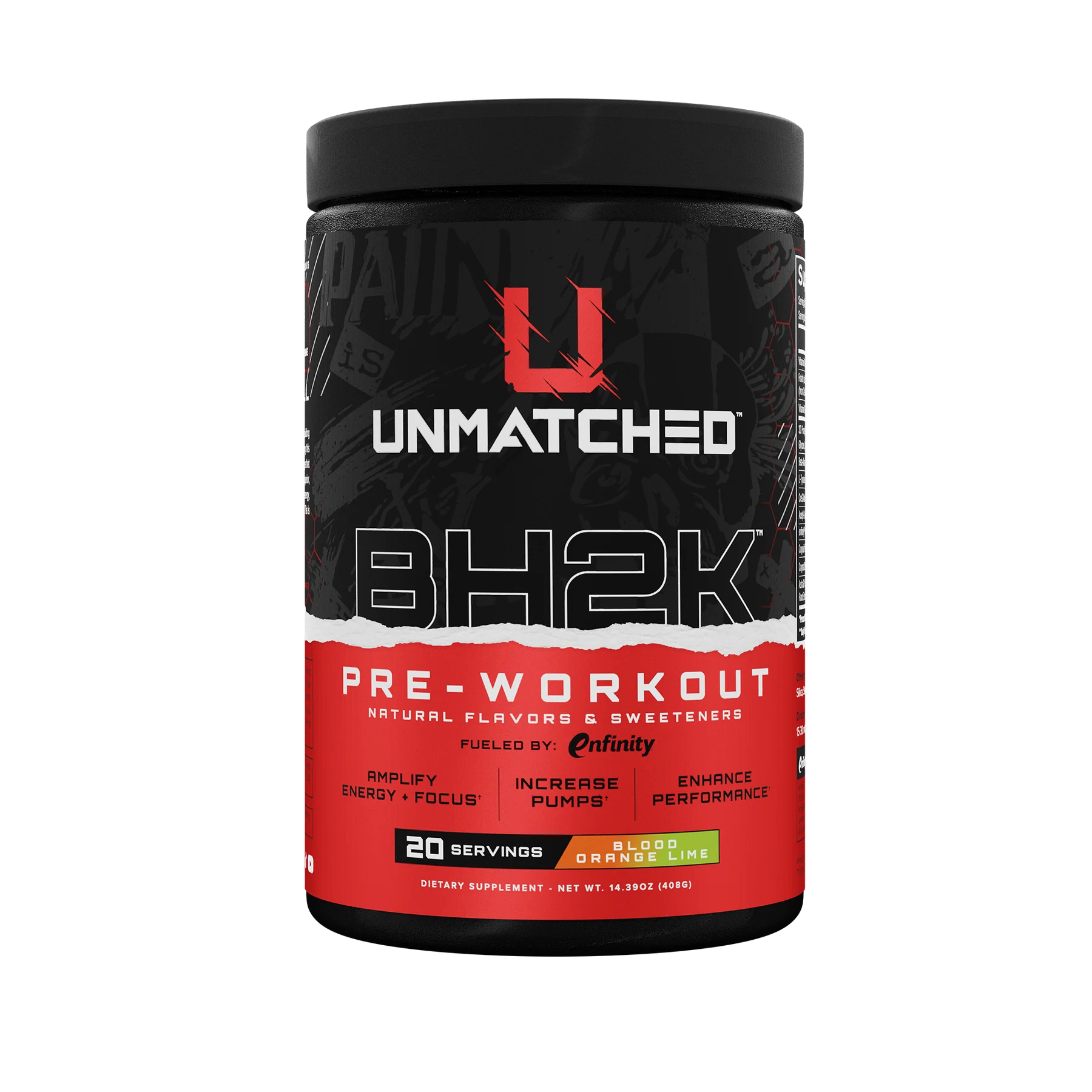 BH2K - Pre-Workout - Blood orange lime flavor