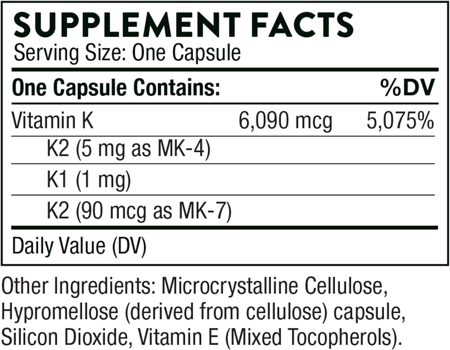 Vitamin K - 60 Caps