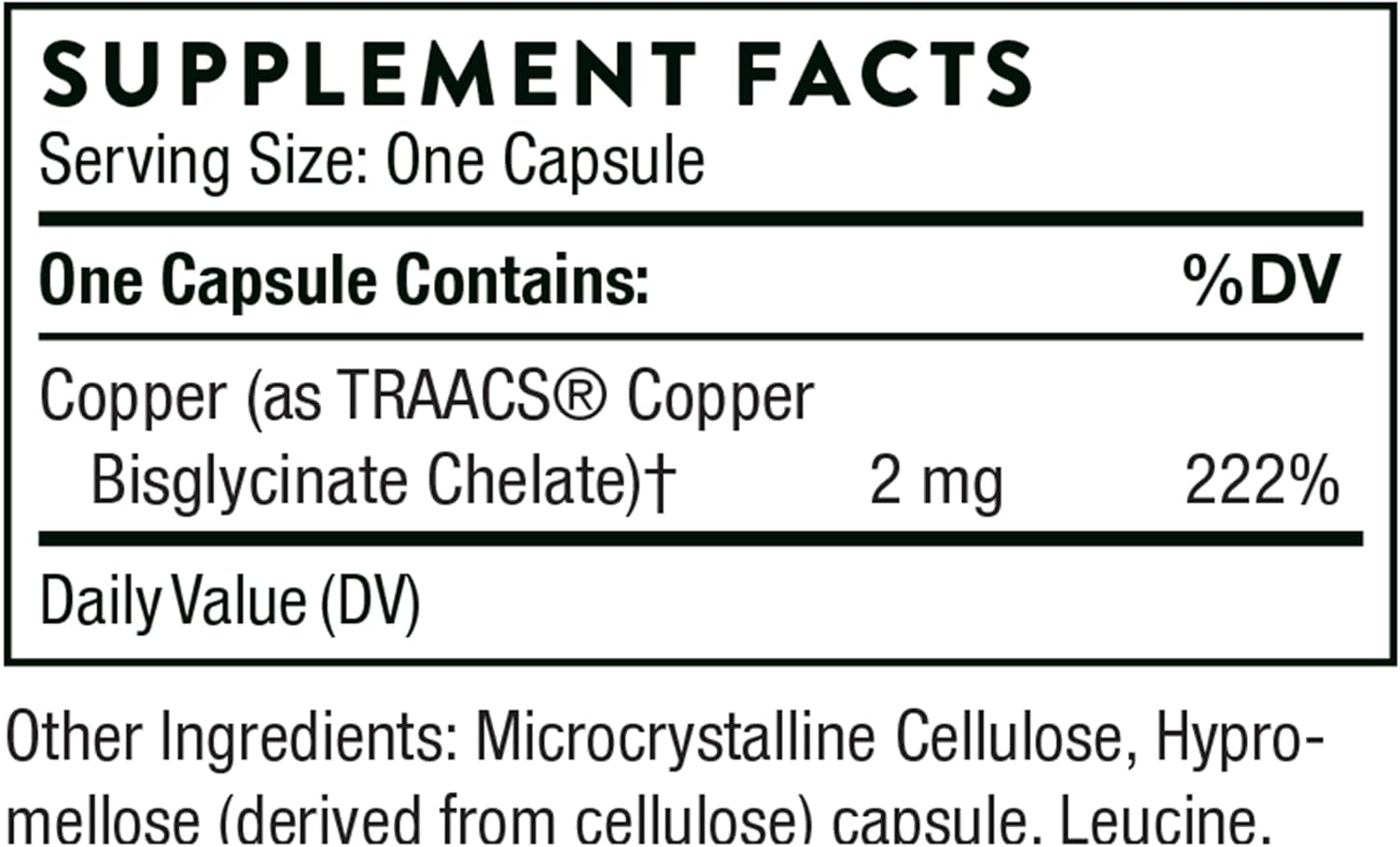 Copper Bisglycinate - 60 Caps