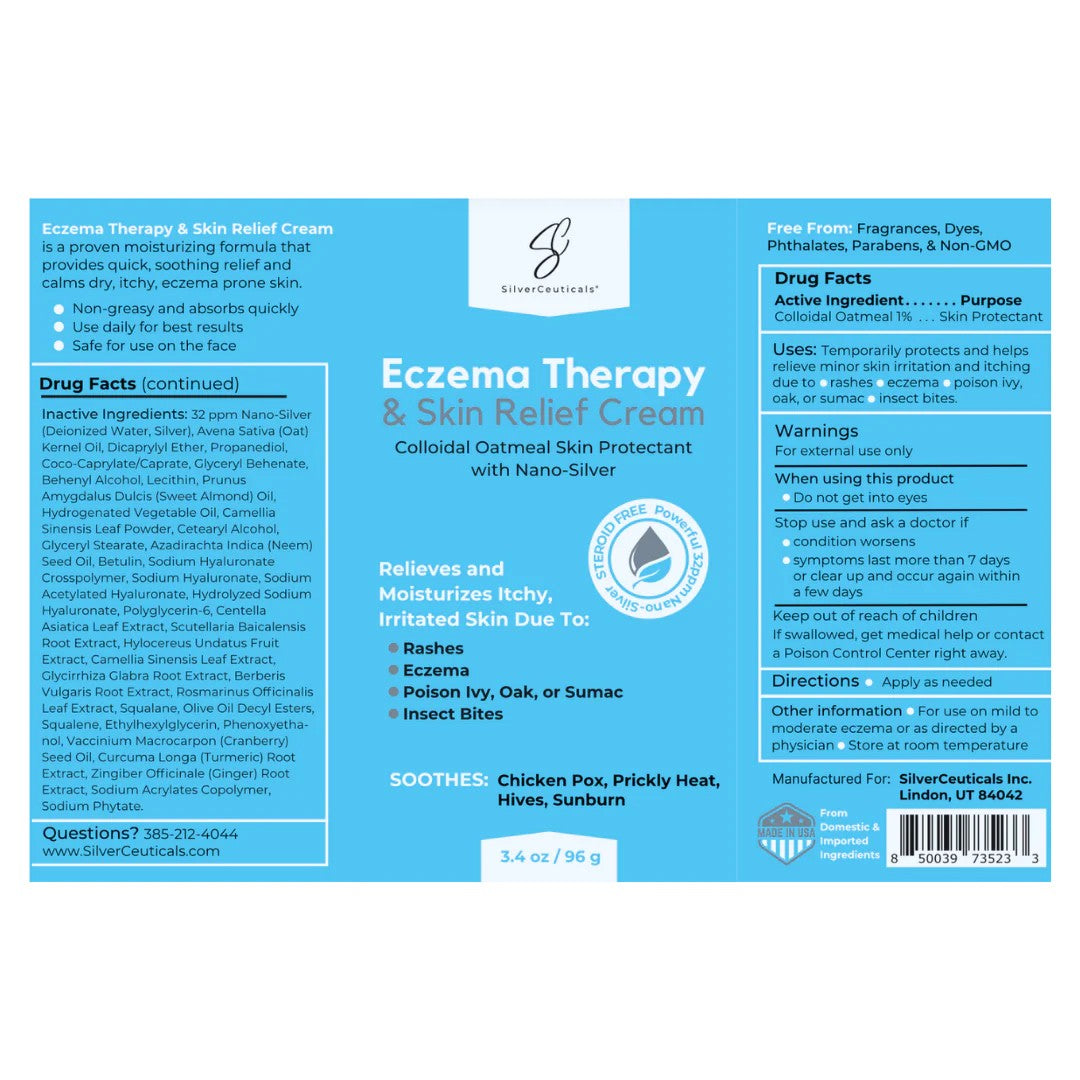 Eczema Therapy & Skin Relief Cream - 3.4 oz