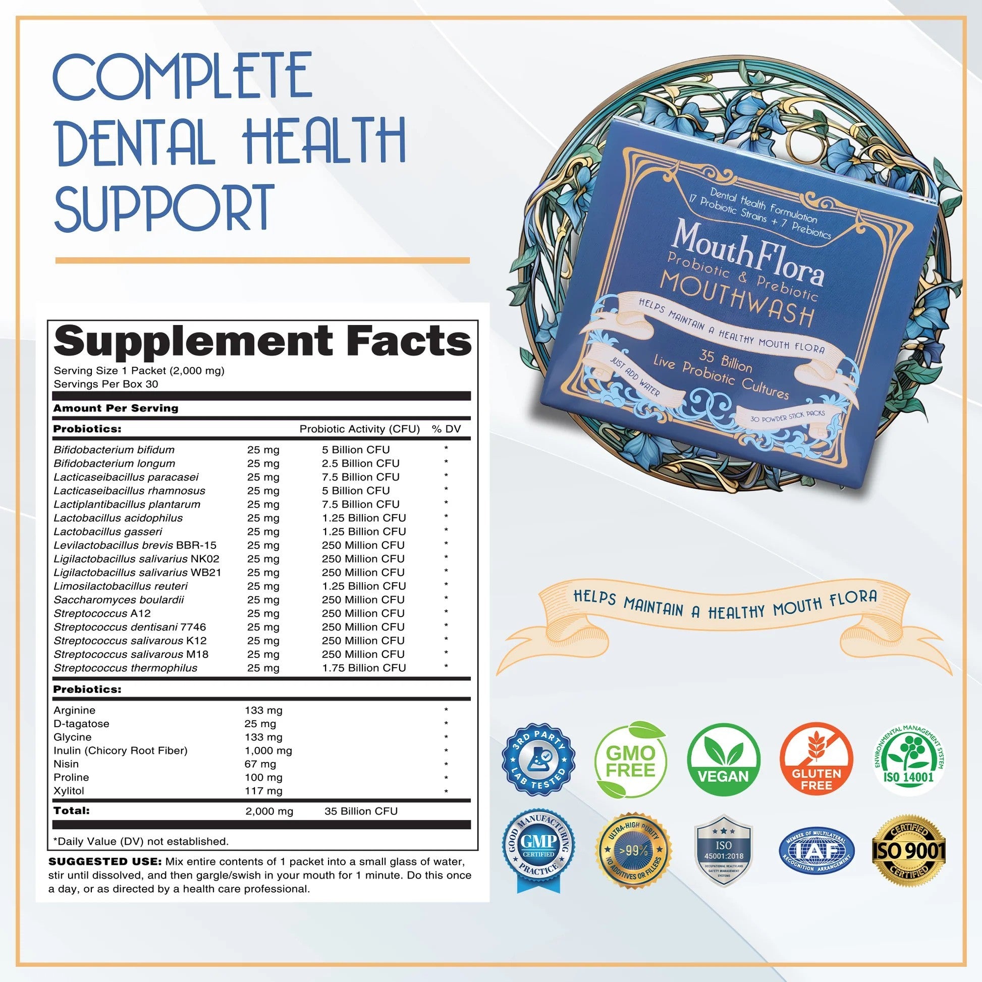 MouthFlora - 60 Powder Stick Packs