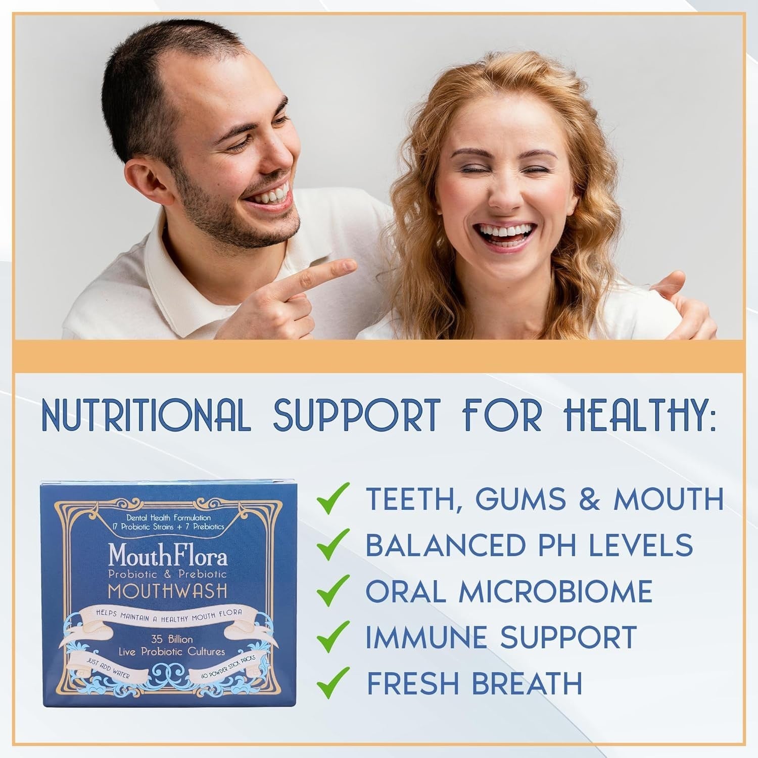 MouthFlora - 60 Powder Stick Packs