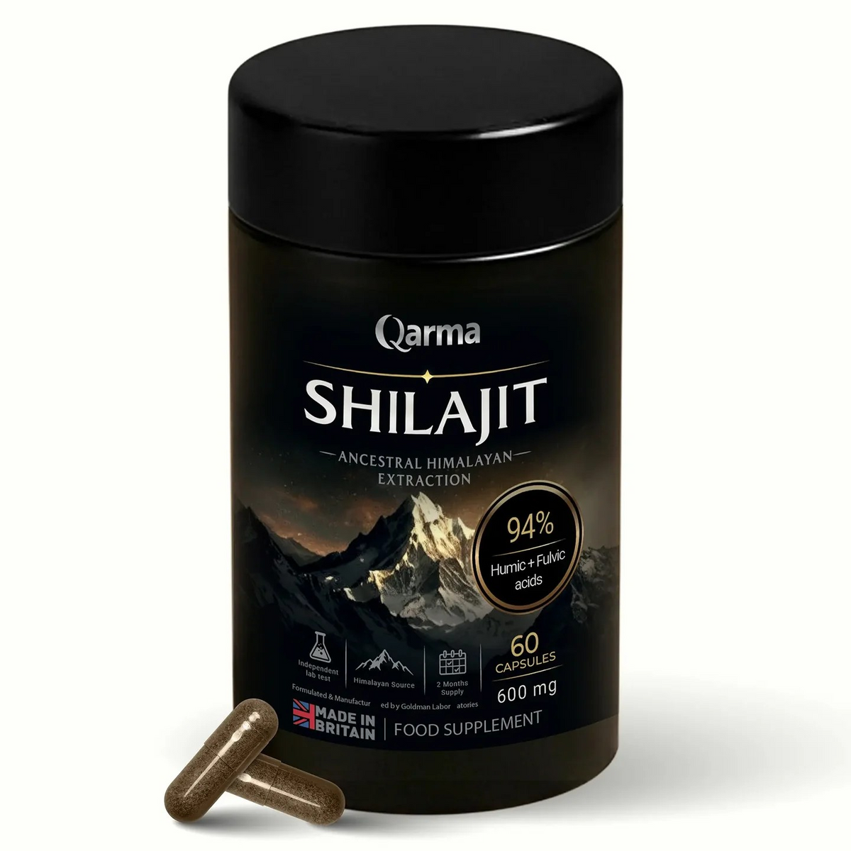 Qarma - Shilajit Capsules 600mg – 60 Caps