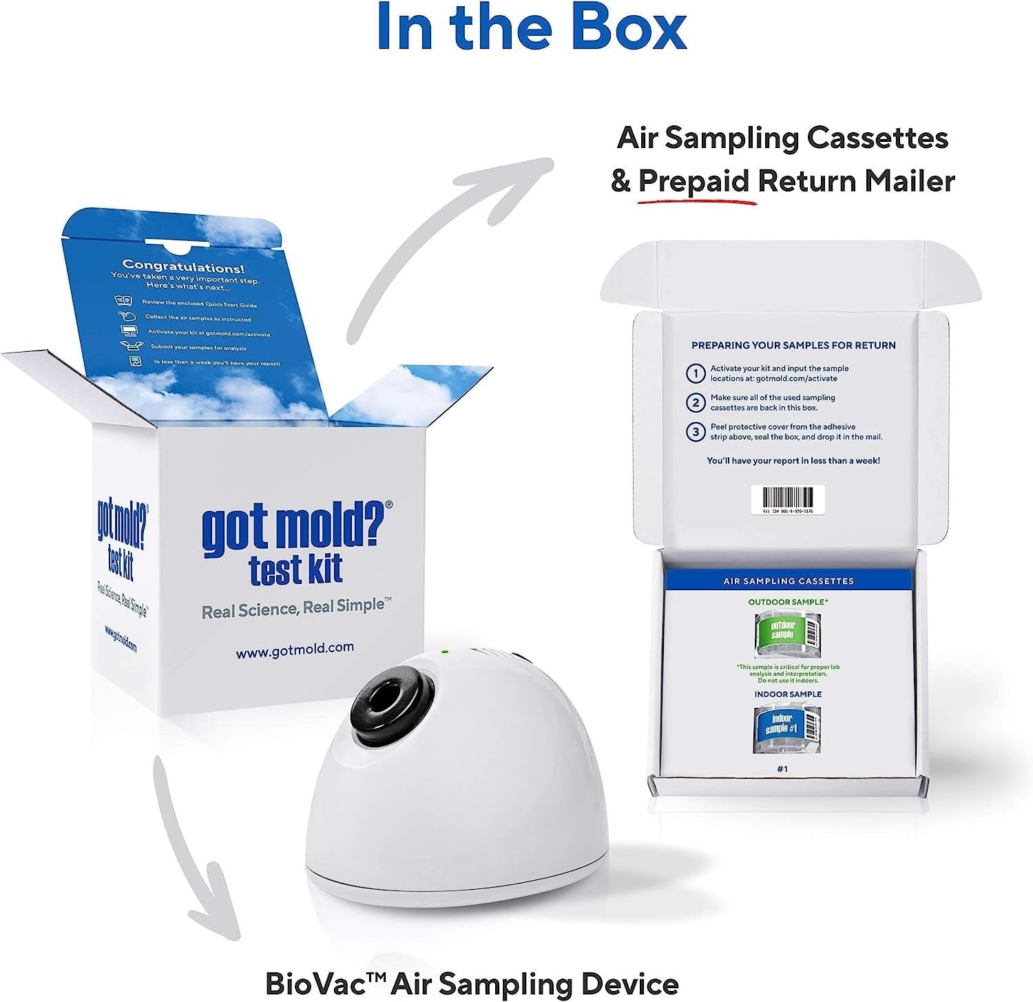 At-Home Mold Test Kit in Air, Complete Test Kit